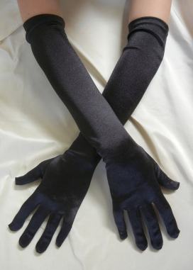 Above Elbow Length Satin Gloves